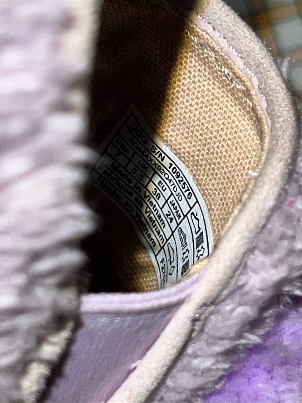 UGG Lavender Pom Pom Slip-On Sneakers with Pastel Pom Accents